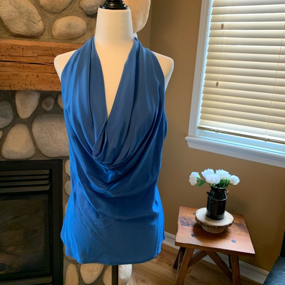 BCBGMaxazria silk cowl neck backless top (NWT) - Picture 1 of 8